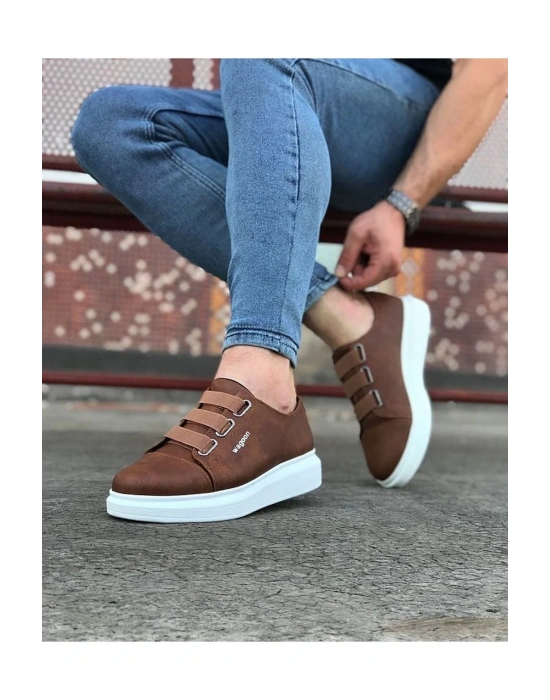 Wagoon Wg026 Taba Kalın Taban Casual Erkek Ayakkabı Erkek Günlük Ayakkabı