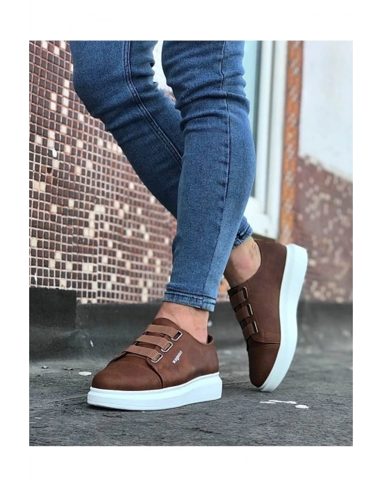 Wagoon Wg026 Taba Kalın Taban Casual Erkek Ayakkabı Erkek Günlük Ayakkabı