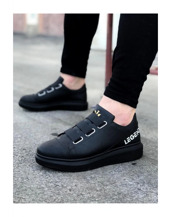 Wagoon Wg029 3 Bant Legend Kömür Kalın Taban Casual Erkek Ayakkabı Erkek Günlük Ayakkabı