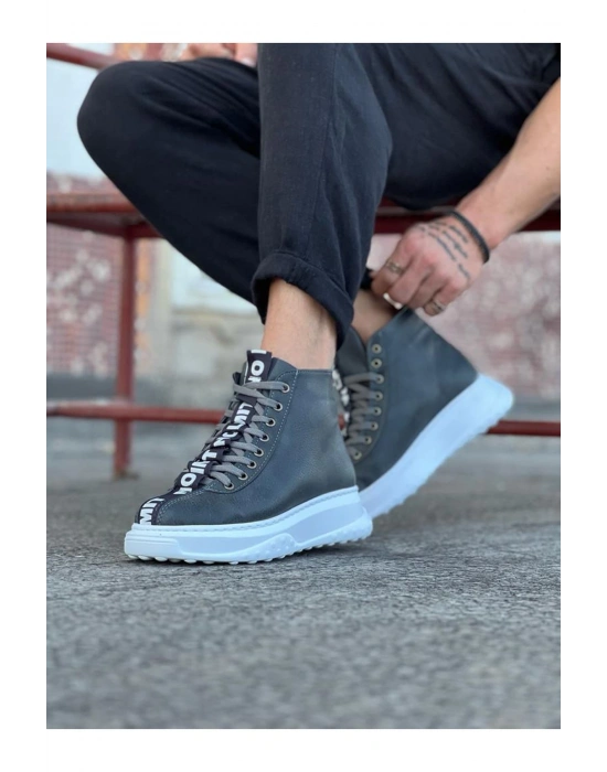 Wagoon Wg03 Gri Erkek Yarım Bilek Erkek Bot