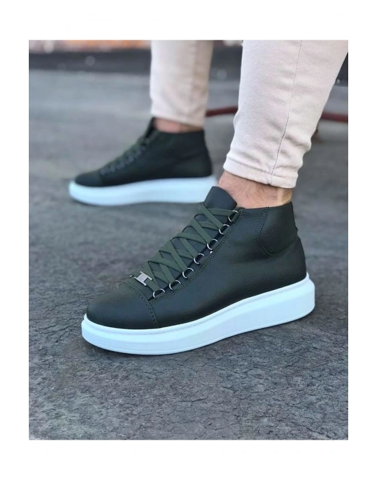 Wagoon Wg032 Haki Bağcıklı Sneakers Yarım Bilek Erkek Bot