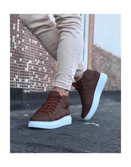 Wagoon Wg032 Taba Bağcıklı Sneakers Yarım Bilek Erkek Bot