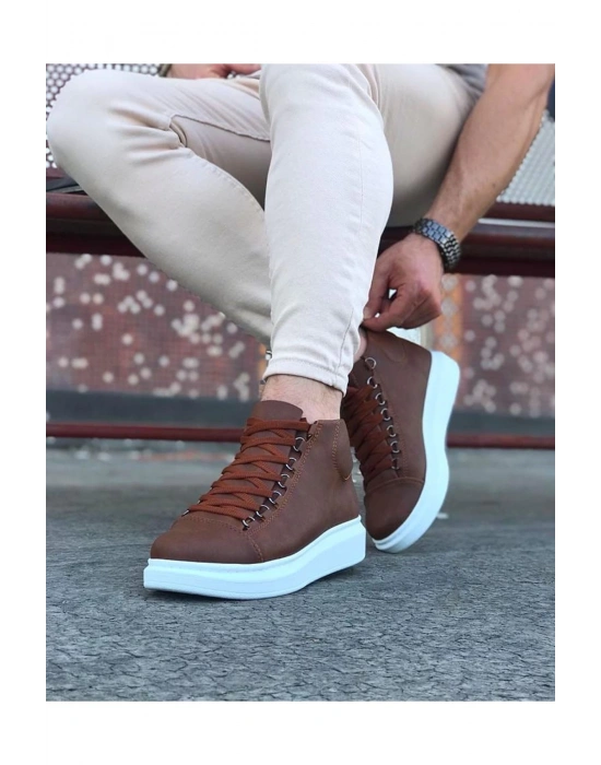 Wagoon Wg032 Taba Bağcıklı Sneakers Yarım Bilek Erkek Bot