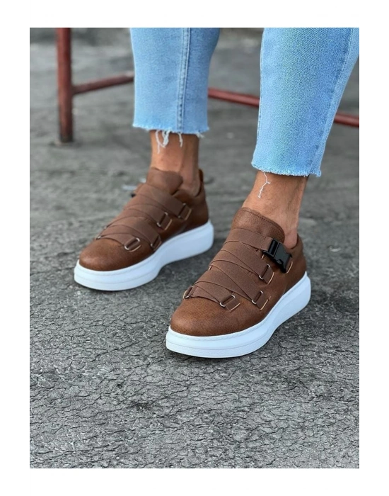 Wagoon Wg033 Taba Erkek Yüksek Taban Ayakkabı Erkek Günlük Ayakkabı