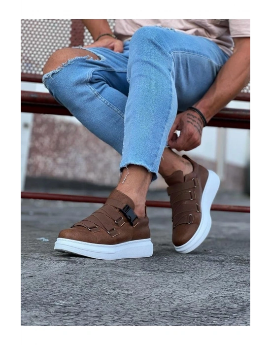 Wagoon Wg033 Taba Erkek Yüksek Taban Ayakkabı Erkek Günlük Ayakkabı