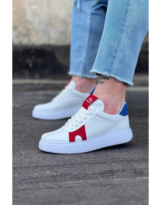 Wagoon WG040 Beyaz Kırmızı Erkek Casual Ayakkabı