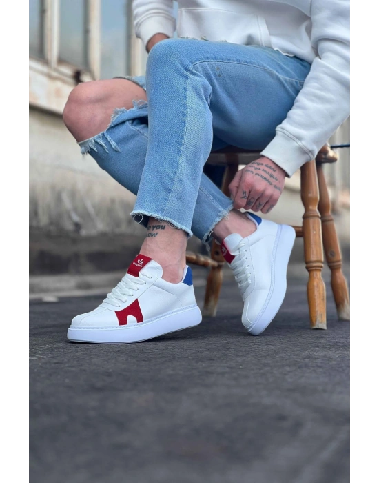 Wagoon WG040 Beyaz Kırmızı Erkek Casual Ayakkabı