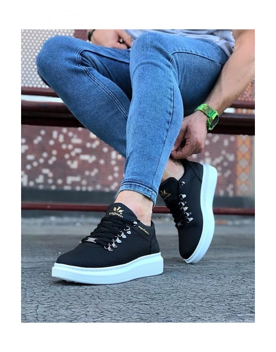 Wagoon Wg047 Siyah Erkek Casual Ayakkabı Erkek Günlük Ayakkabı