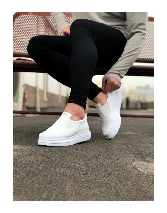 Wagoon Wg049 Beyaz Düz Casual Erkek Ayakkabı Erkek Günlük Ayakkabı