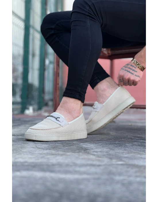 Wagoon WG060 Bej Triko Babet Erkek Casual Ayakkabı