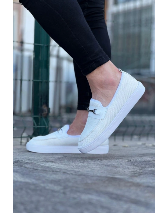 Wagoon WG060 Beyaz Triko Babet Erkek Casual Ayakkabı