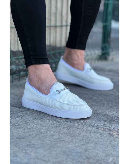 Wagoon WG060 Beyaz Triko Babet Erkek Casual Ayakkabı