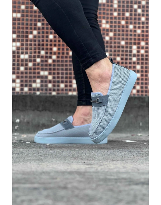 Wagoon WG060 Gri Triko Babet Erkek Casual Ayakkabı