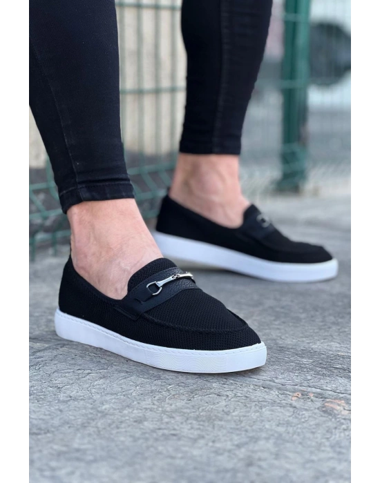 Wagoon Wg060 Siyah Triko Babet Erkek Casual Ayakkabı Erkek Günlük Ayakkabı
