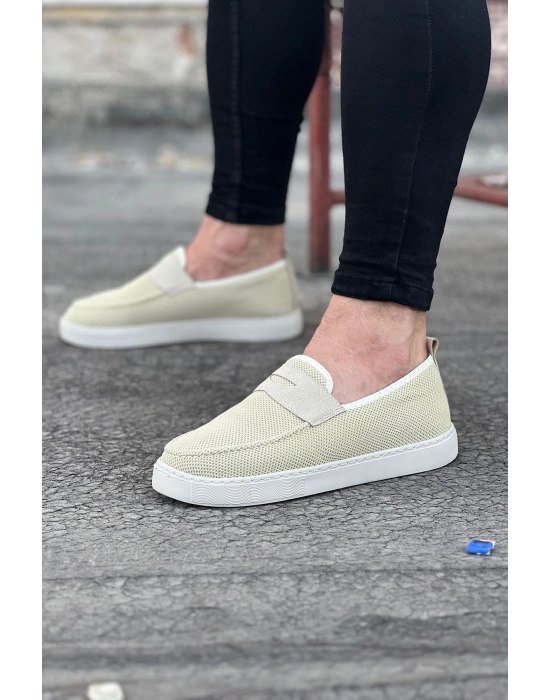 Wagoon WG061 Bej Triko Babet Erkek Casual Ayakkabı