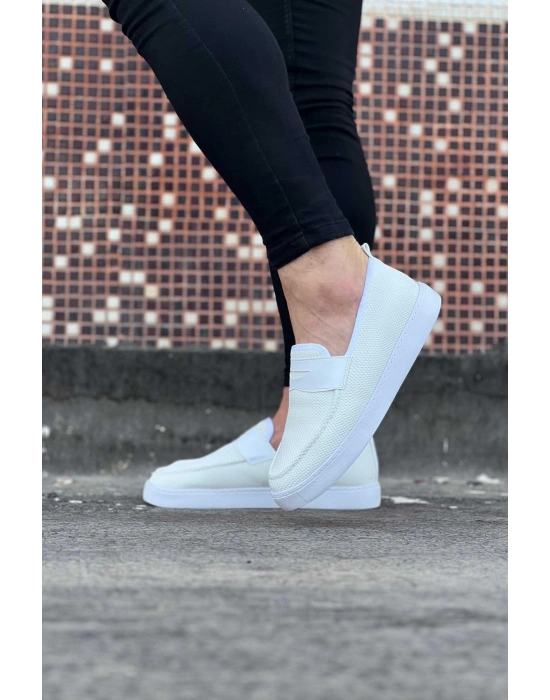 Wagoon WG061 Beyaz Triko Babet Erkek Casual Ayakkabı