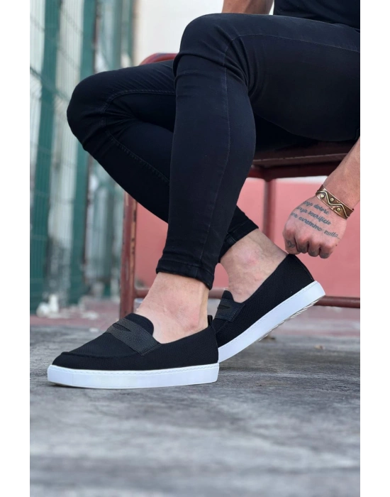 Wagoon WG061 Siyah Triko Babet Erkek Casual Ayakkabı