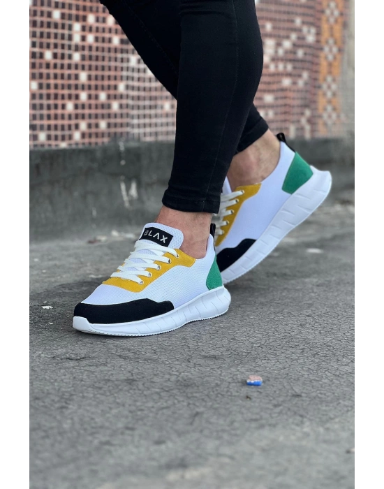 Wagoon Wg063 Beyaz Füme Triko Erkek Erkek Spor Ayakkabı