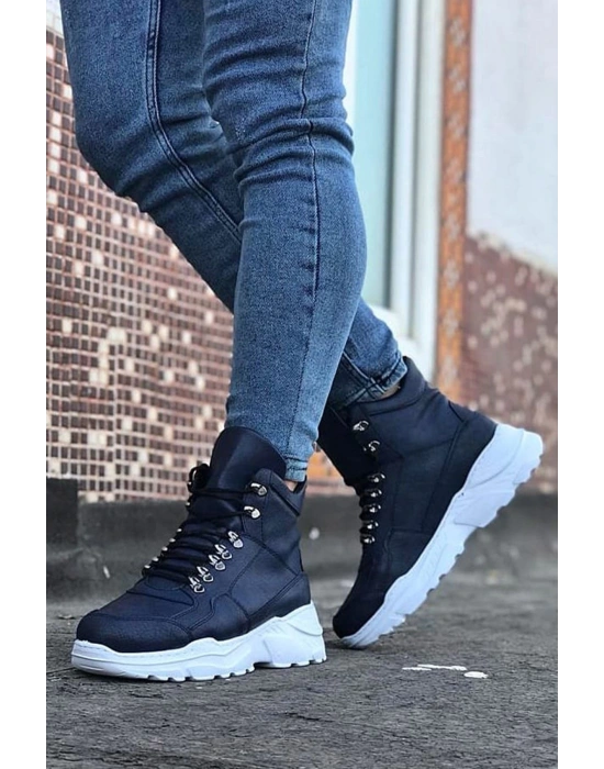 Wagoon Wg07 Lacivert Uzun Bağcıklı Postal Erkek Bot