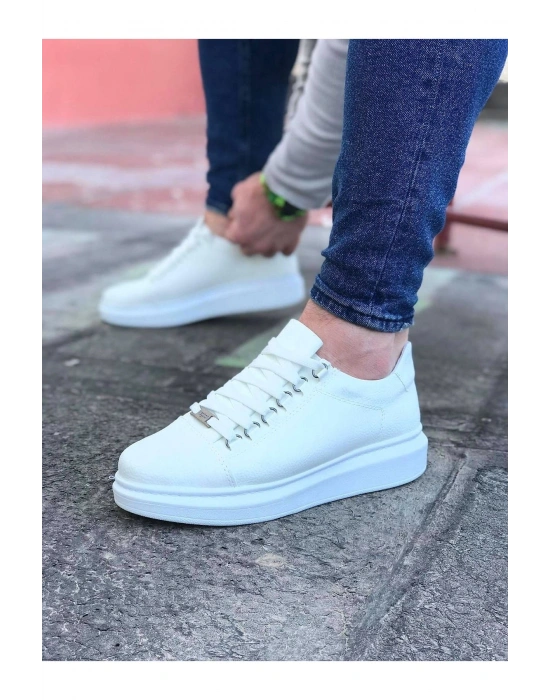 Wagoon WG08 Beyaz Düz Erkek Casual Ayakkabı