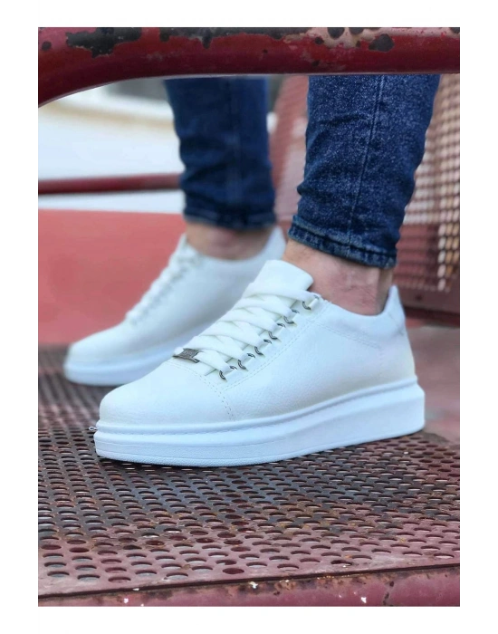 Wagoon WG08 Beyaz Düz Erkek Casual Ayakkabı