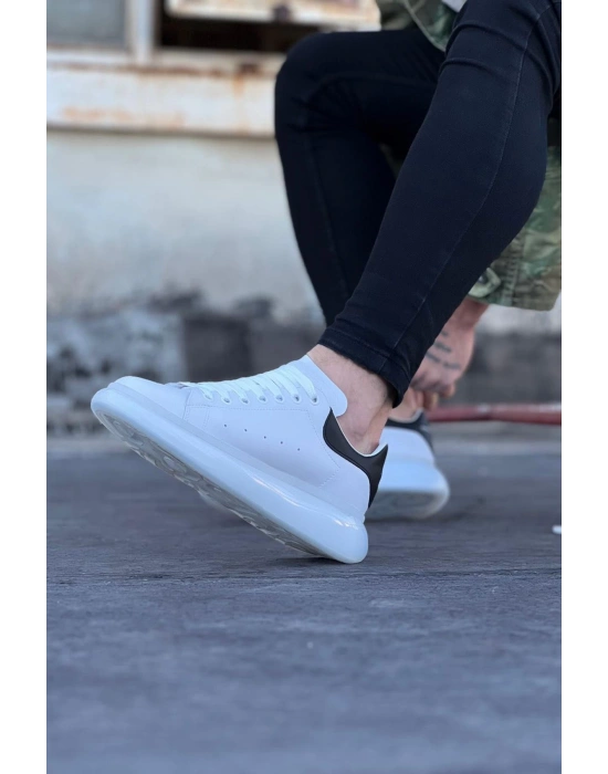 Wagoon Wg095 Beyaz Siyah Erkek Casual Ayakkabı Erkek Günlük Ayakkabı