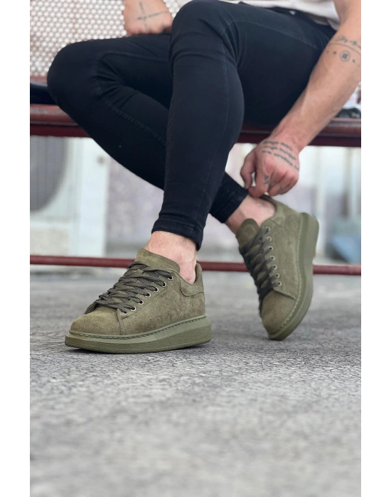 Wagoon Wg096 Haki Süet Günlük Erkek Casual Ayakkabı Erkek Günlük Ayakkabı