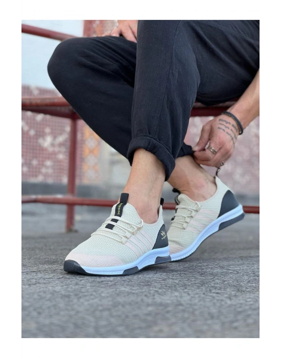 Wagoon WG103 Bej Triko Erkek Spor Ayakkabı