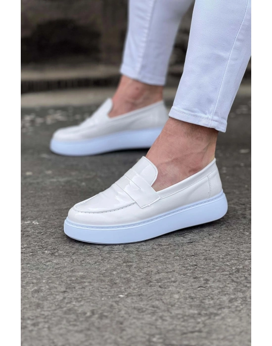 Wagoon WG161 Beyaz Rugan Erkek Casual Ayakkabı