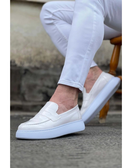 Wagoon WG161 Beyaz Rugan Erkek Casual Ayakkabı