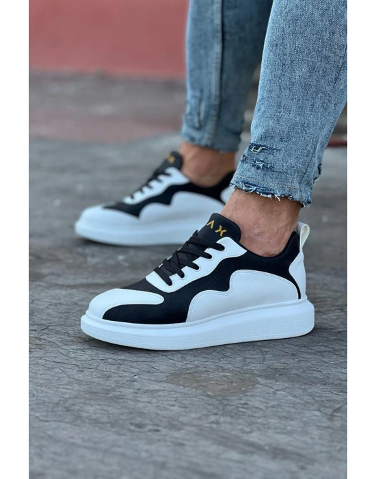 Wagoon Wg301 Beyaz Siyah Erkek Casual Ayakkabı Erkek Günlük Ayakkabı