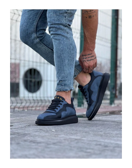 Wagoon WG301 Kömür Mavi Erkek Casual Ayakkabı