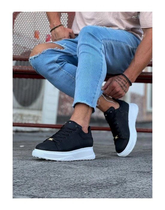 Wagoon WG501 Siyah Erkek Yüksek Taban Ayakkabı