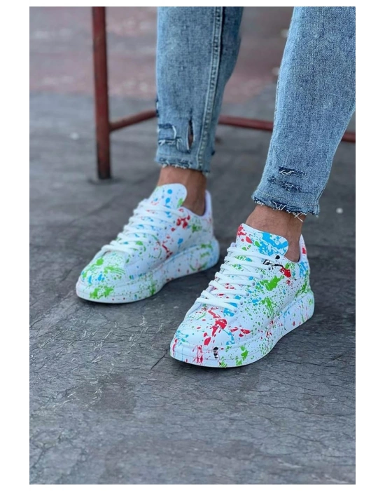 Wagoon Wg501 Yeşil Boyalı Erkek Casual Ayakkabı Erkek Günlük Ayakkabı