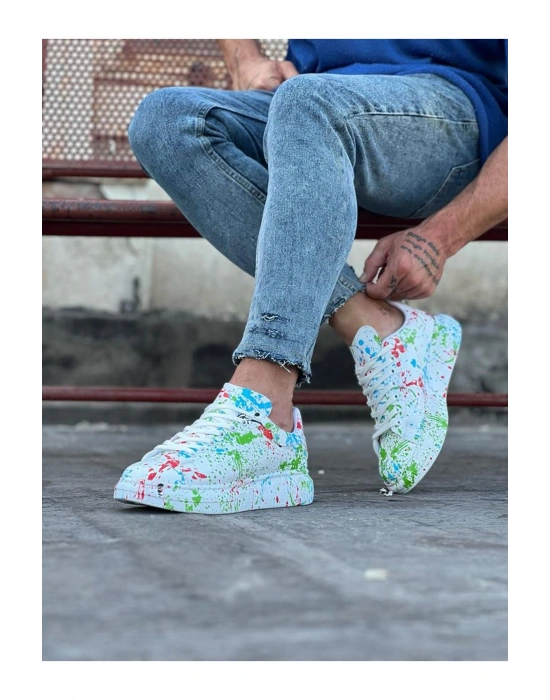 Wagoon WG501 Yeşil Boyalı Erkek Casual Ayakkabı