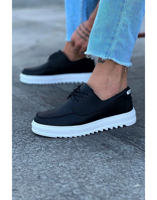 Wagoon WG506 Siyah Erkek Saraclı Casual Ayakkabı
