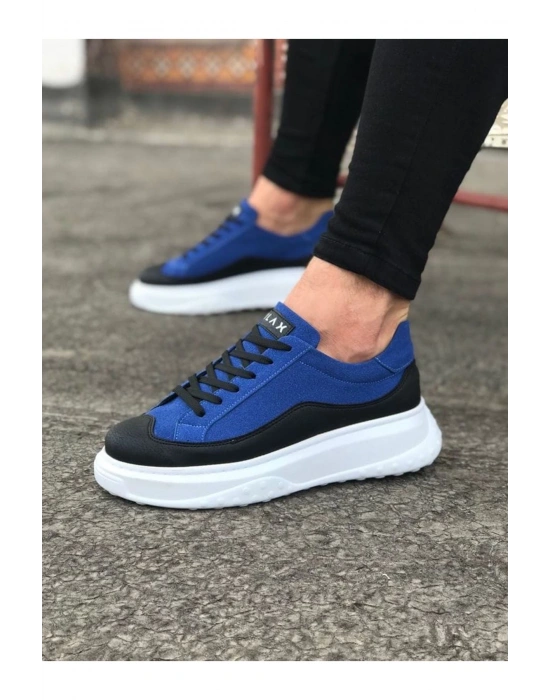 Wagoon Wg507 Siyah Mavi Erkek Ayakkabı Erkek Spor Ayakkabı