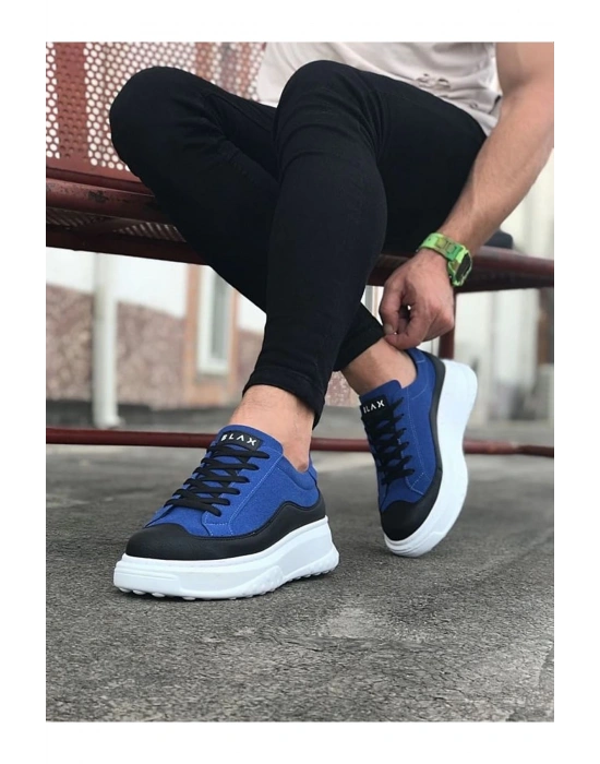 Wagoon Wg507 Siyah Mavi Erkek Ayakkabı Erkek Spor Ayakkabı