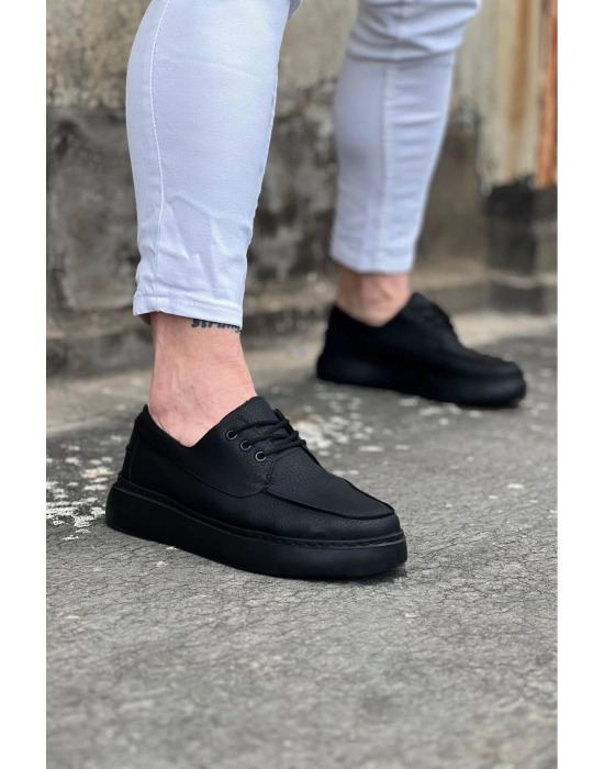Wagoon WG508 Kömür Cilt Ortopedik Taban Erkek Casual Ayakkabı