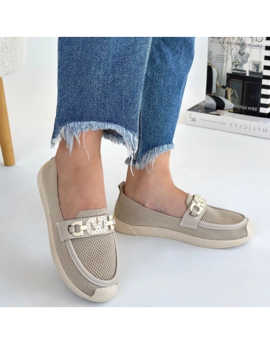 Wata Bej Triko Ayakkabı Kadın Babet