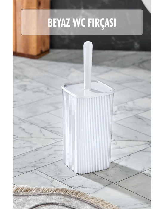 WC Fırçası & Tuvalet Fırçası Beyaz 2 Parça