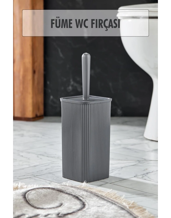 WC Fırçası & Tuvalet Fırçası Füme 2 Parça