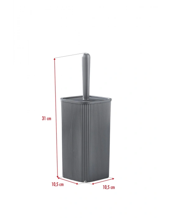WC Fırçası & Tuvalet Fırçası Füme 2 Parça