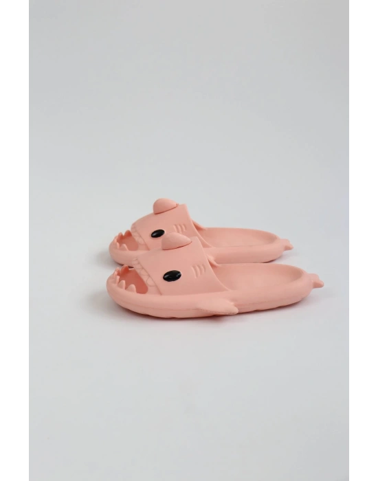 Wg500 Köpekbalığı Pembe Unisex Tam Ortopedik Shark Slides Kadın Terlik