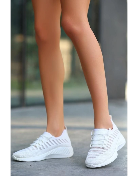 Wina Beyaz Triko Kadın Spor Ayakkabı