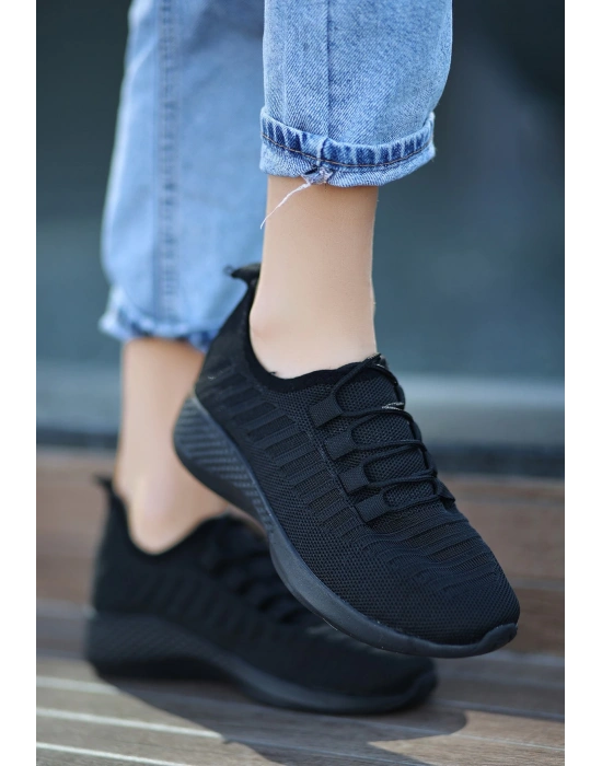 Wina Siyah Triko Kadın Spor Ayakkabı