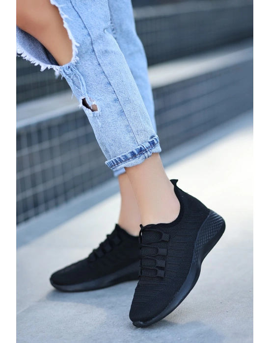 Wina Siyah Triko Kadın Spor Ayakkabı