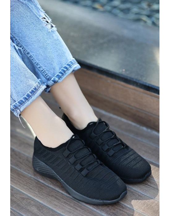 Wina Siyah Triko Kadın Spor Ayakkabı