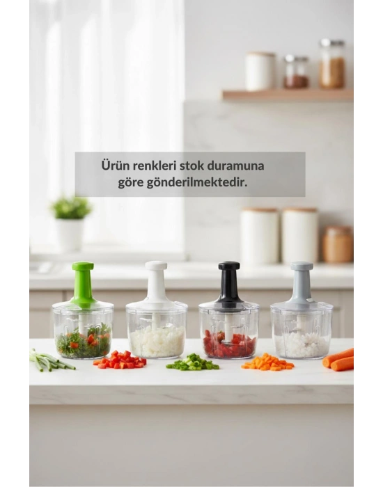 XXL Basmali El Rondosu Sebze Meyve Doğrayıcı 2,5 Lt 2 Parça
