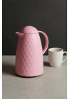 1 Lt Akrilik Soft Pembe Çay Termosu 12 Saat Sıcak 24 Saat Soğuk